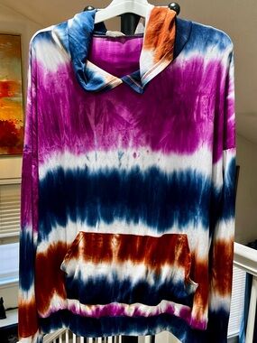 BLUMIN APPAREL Soft Tie-Dye Hooded Sweatshirt  Size 3X
